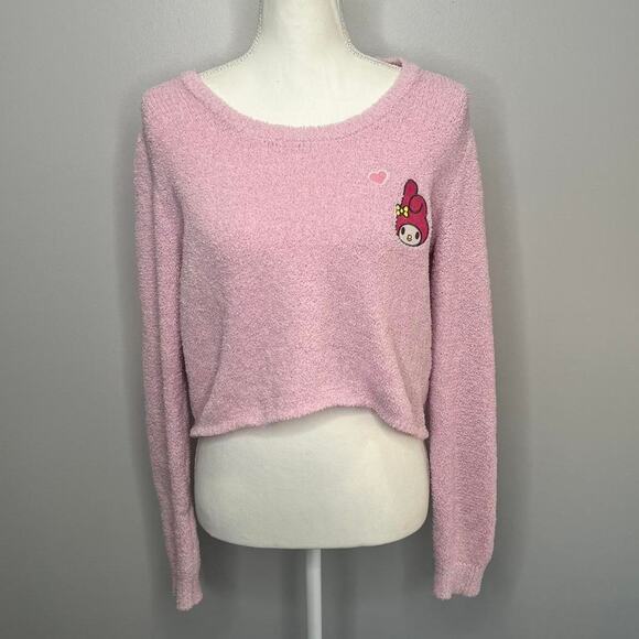 Sanrio My Melody Pink Cropped Sweater Size Medium - Picture 1 of 5